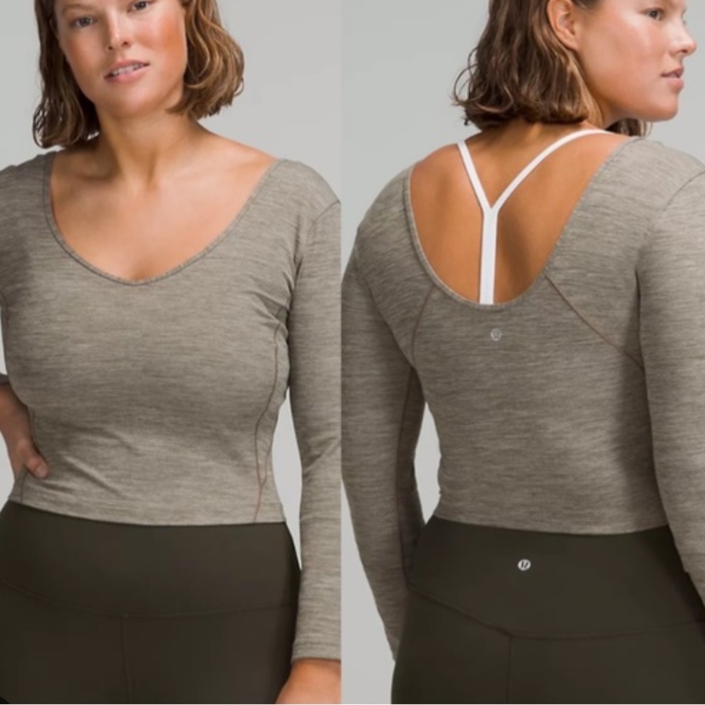 Lululemon Align long sleeve shirt Heathered Rover